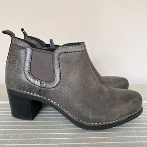 Dansko Gray Leather zipper booties size 37